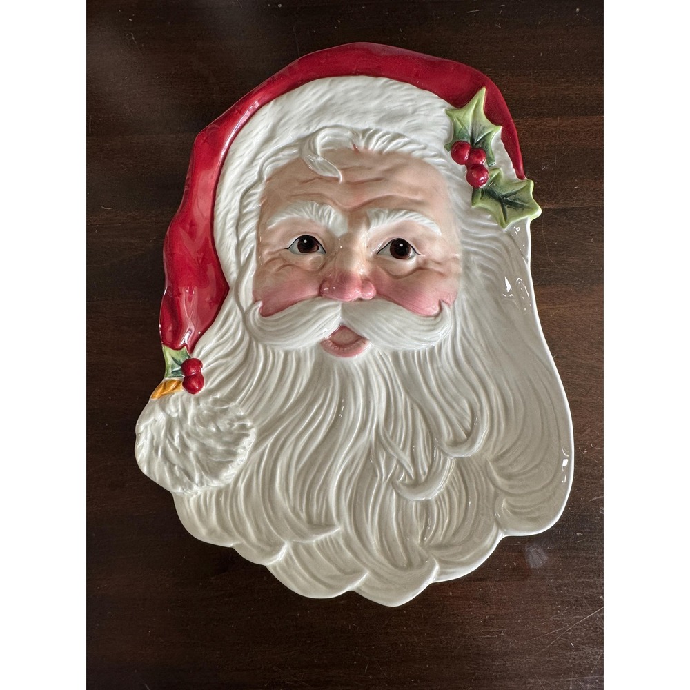 Fitz and Floyd Dear Santa Canapé Plate